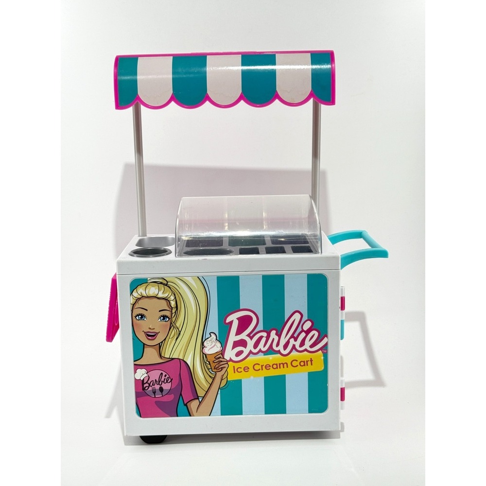 2018 Barbie Ice Cream Cart Playset INCOMPLETE